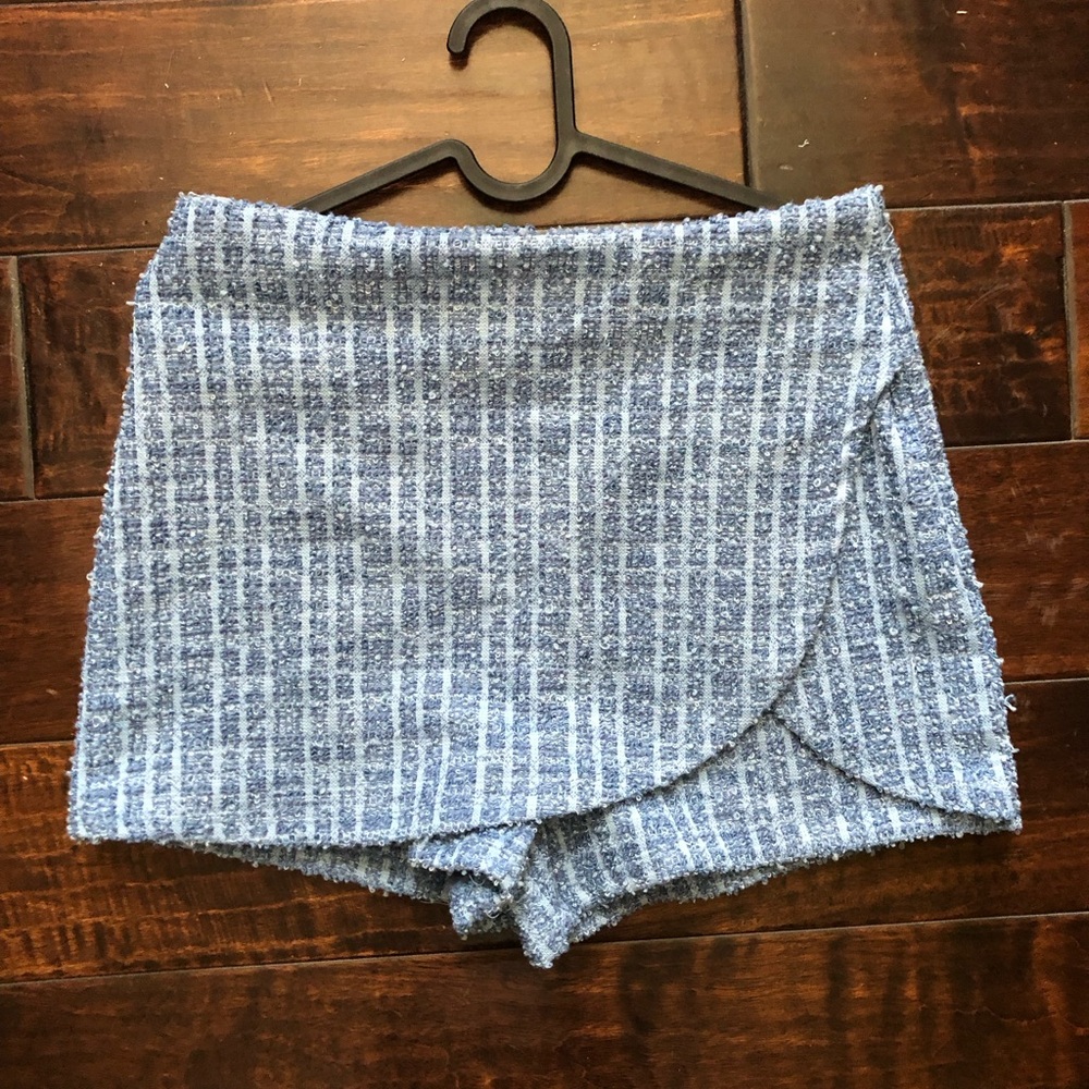 Madden NYC Blue and White Skorts with Elastic Waistband